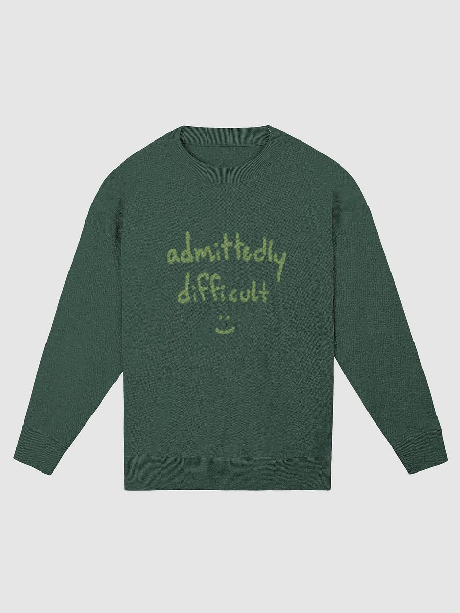 admittedly difficult (duotone green) knitwear relaxed crewneck product image (3)