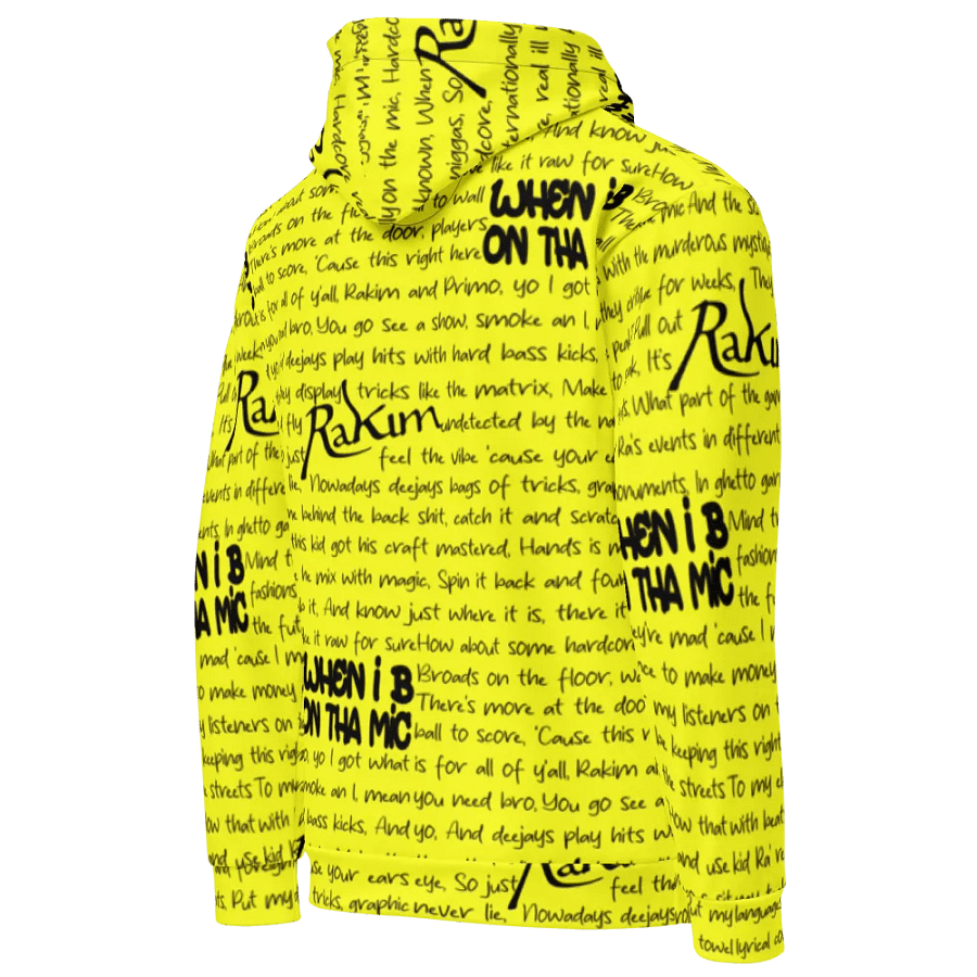 When I B On Tha Mic - Rakim - YELLOW - Unisex Hoodie product image (4)