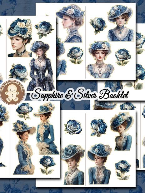 Sapphire & Silver - Timeless Charm Ephemera Kit Digital Download product image (2)