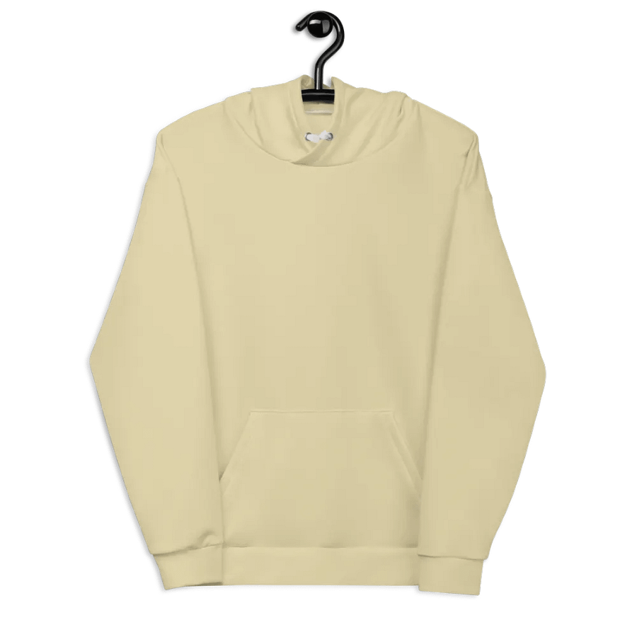 Plain Light Yellow Soft Summer Unisex Recycled Polyester Heavyweight Premium Hoodie by Treasure Pie product image (8)