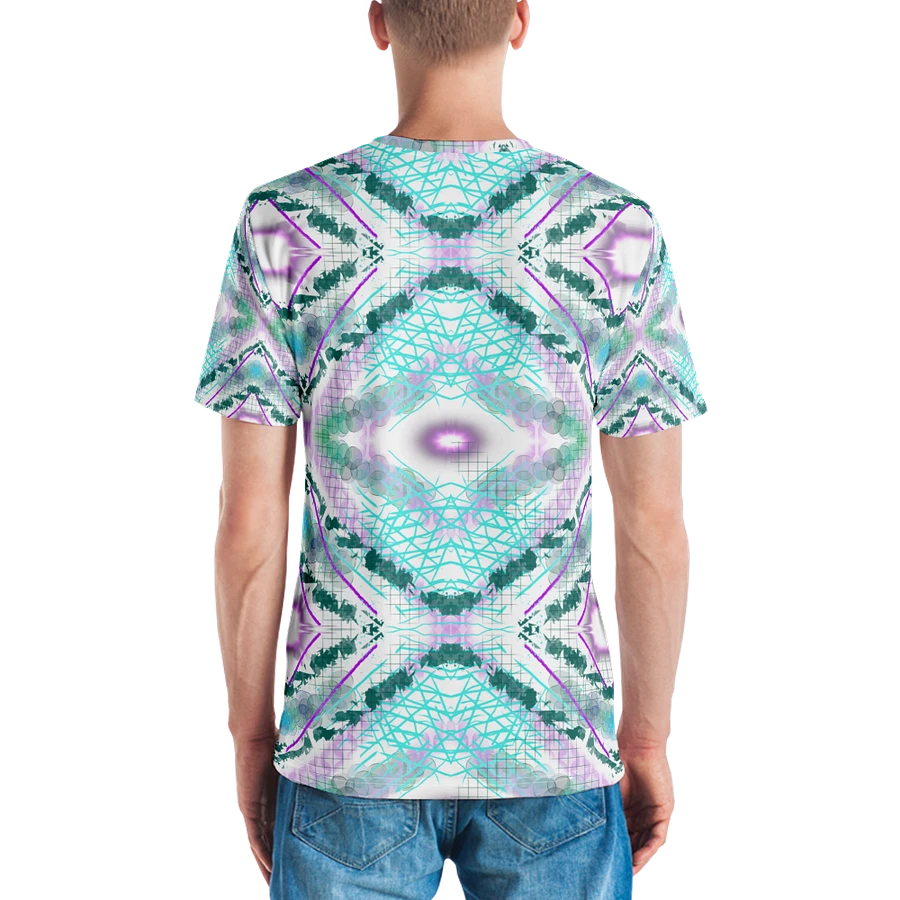 Aqua Mesh Geometric Design T-Shirt product image (2)