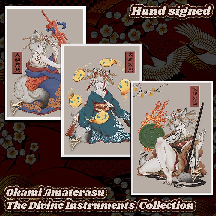 Okami Amaterasu Divine Instruments Signed Print Collection product image (1)