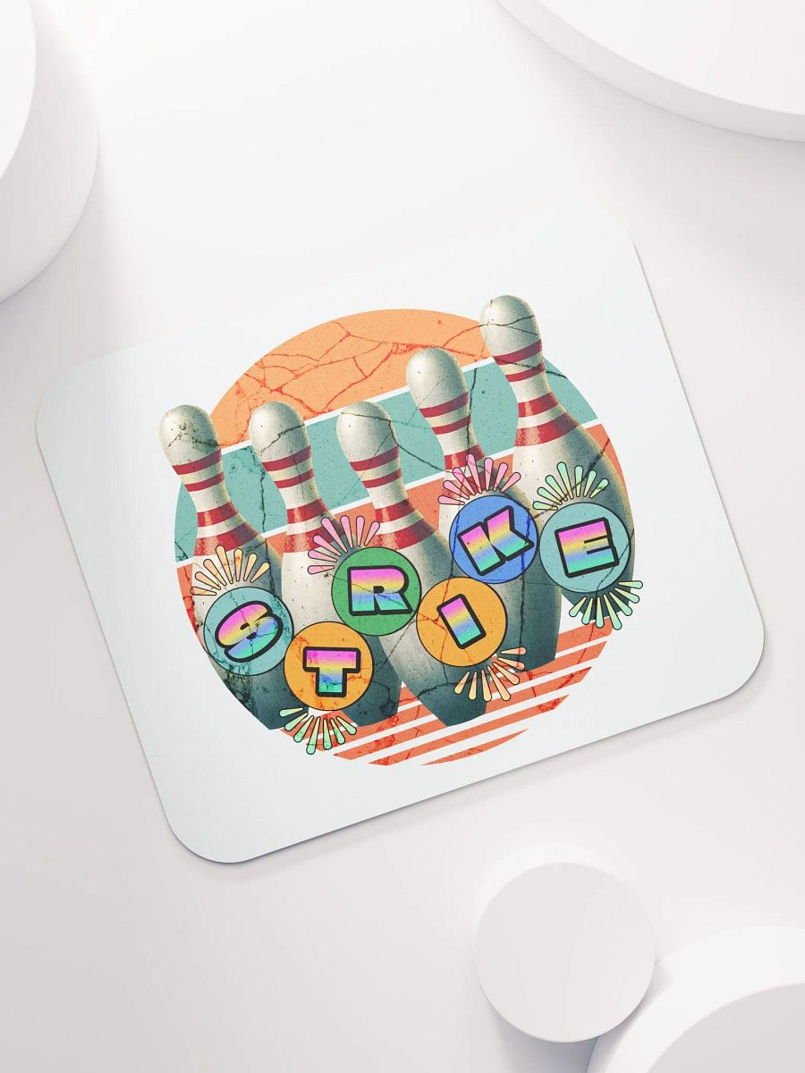 Bowling Pins Strike Retro Mouse Pad product image (5)