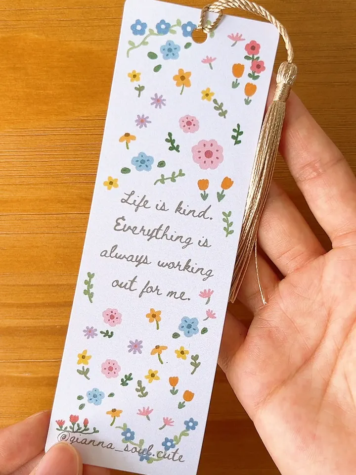Life is kind | Glitter Affirmation Bookmark product image (2)
