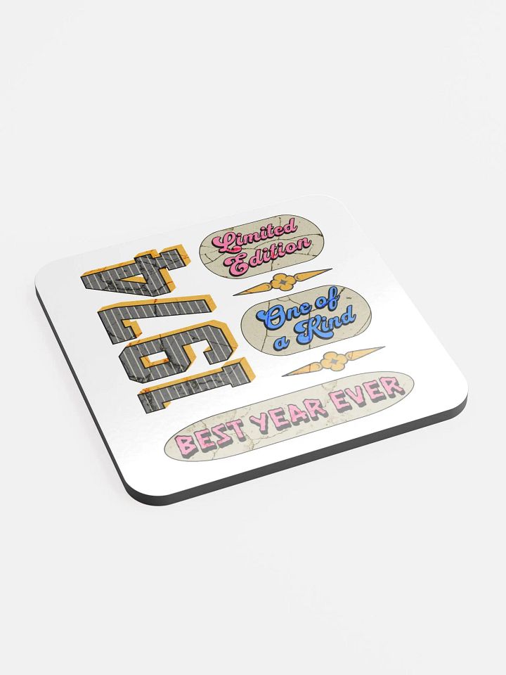 Limited Edition 1974 Vintage Worn Text Cork Coasters product image (2)