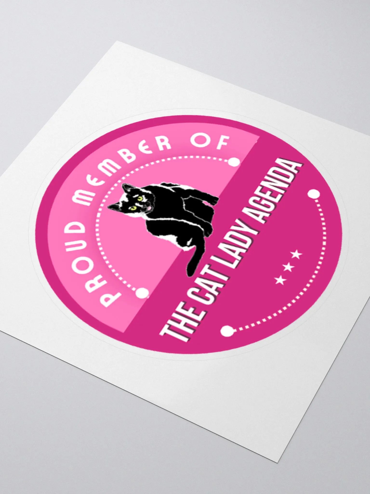 The Cat Lady Agenda Pink Logo Sticker product image (8)