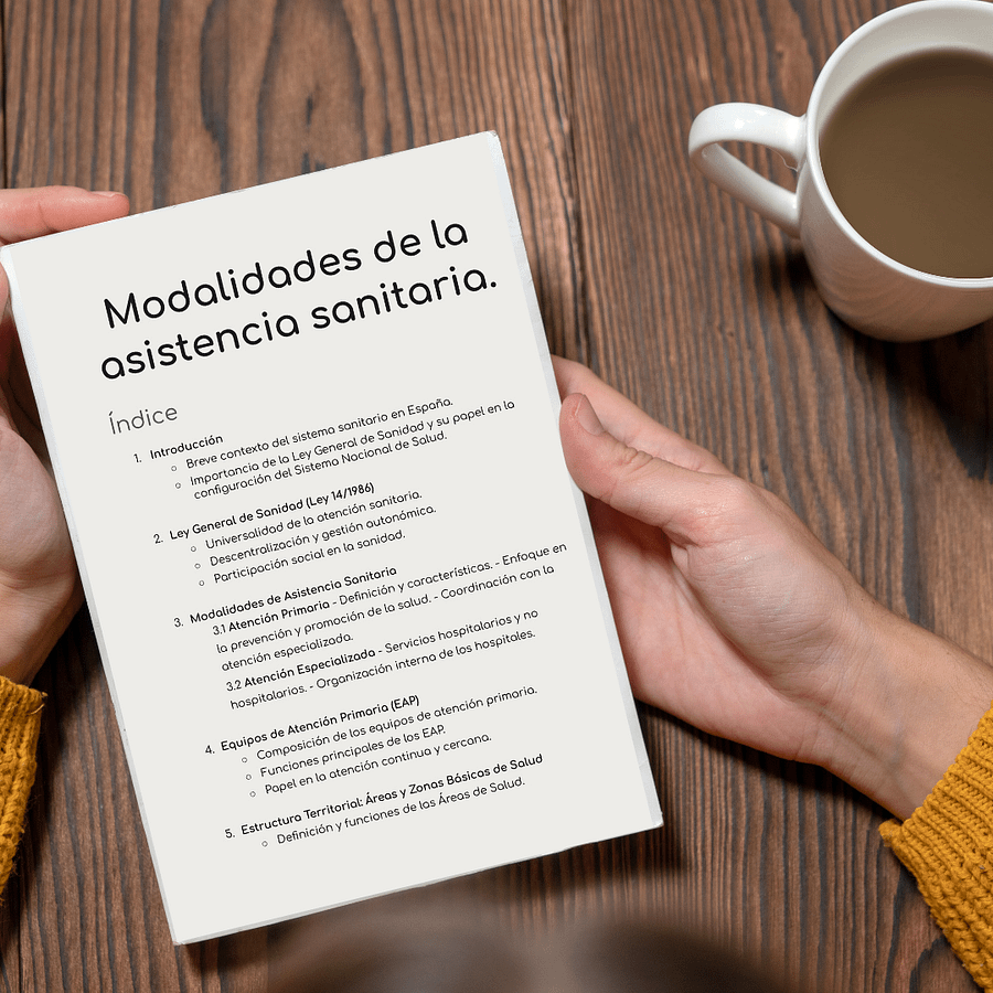 Modalidades de atención sanitaria, apuntes-resumen perfectamente estructurados product image (4)