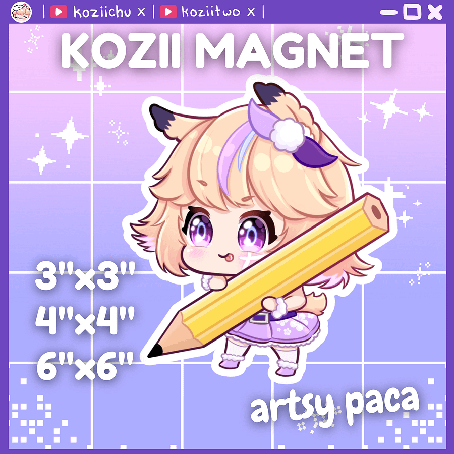 Artsy Chibi Alpaca Magnet product image (1)