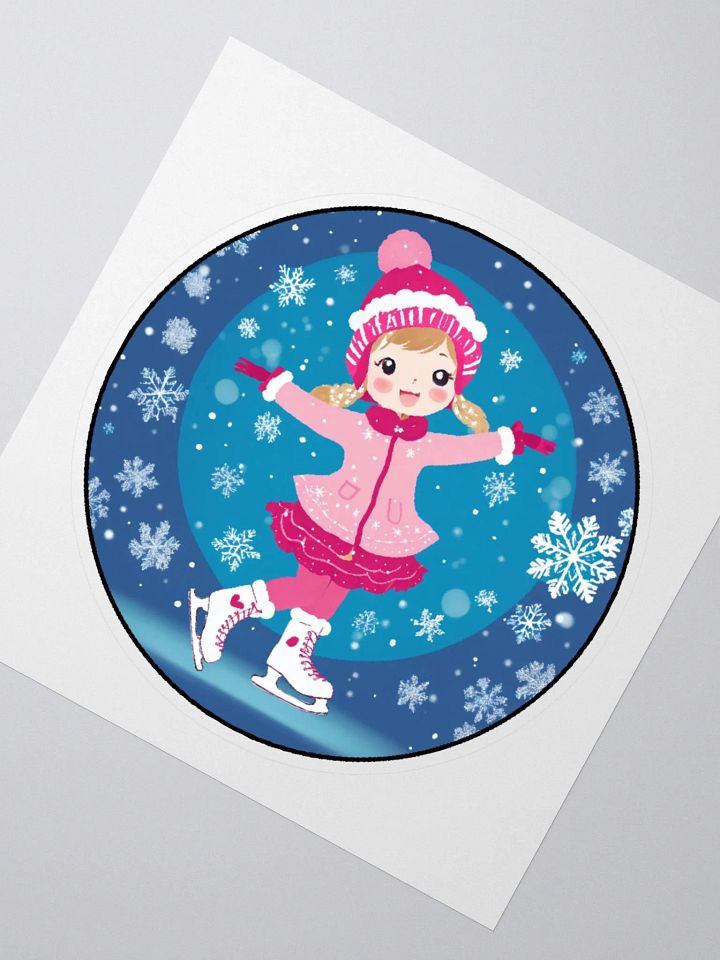 Kawaii Ice Skating Girl sticker product image (2)