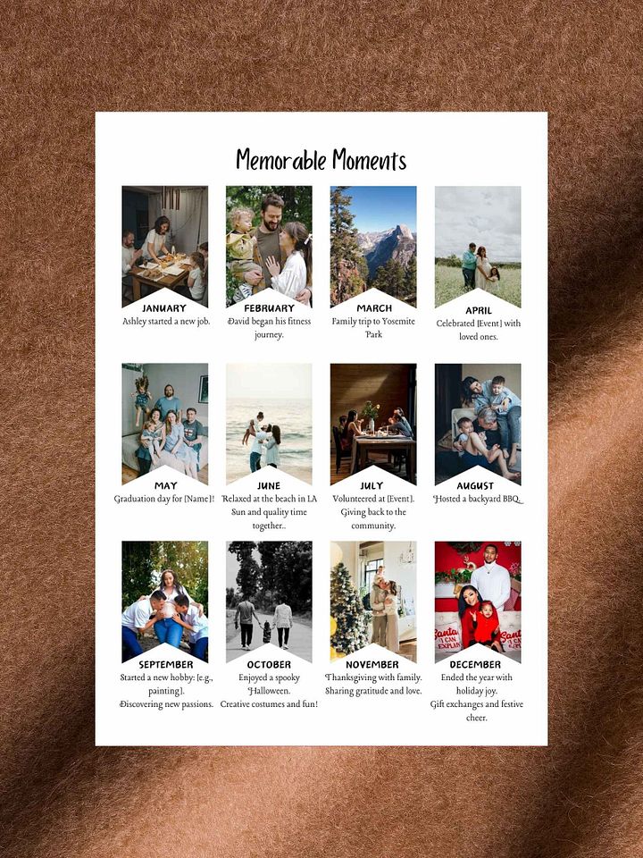 Year in Review Holiday Card Template – 12 Photo Custom Collage product image (1)