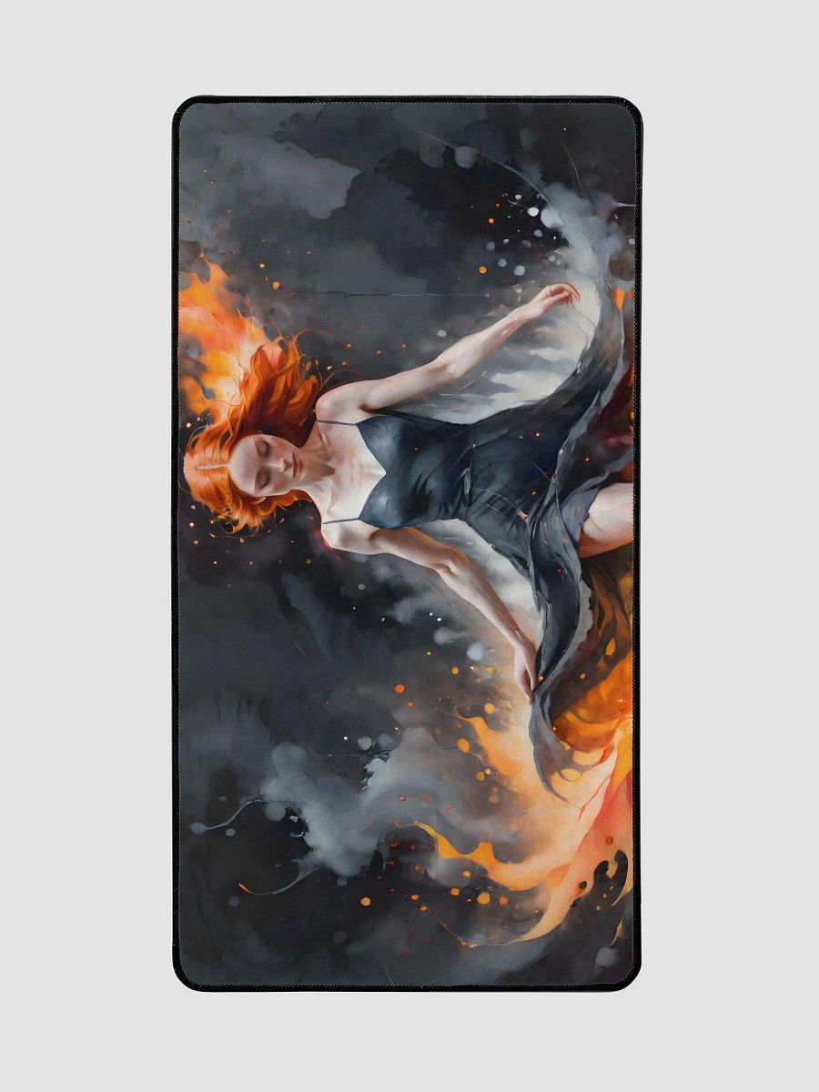 Desk Mat (31.5x15.5 inches) - Redhead and Flames Painting product image (3)