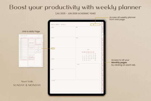 ✅ About Student Digital Academic Planner – iPad Graphic✅ product image (4)