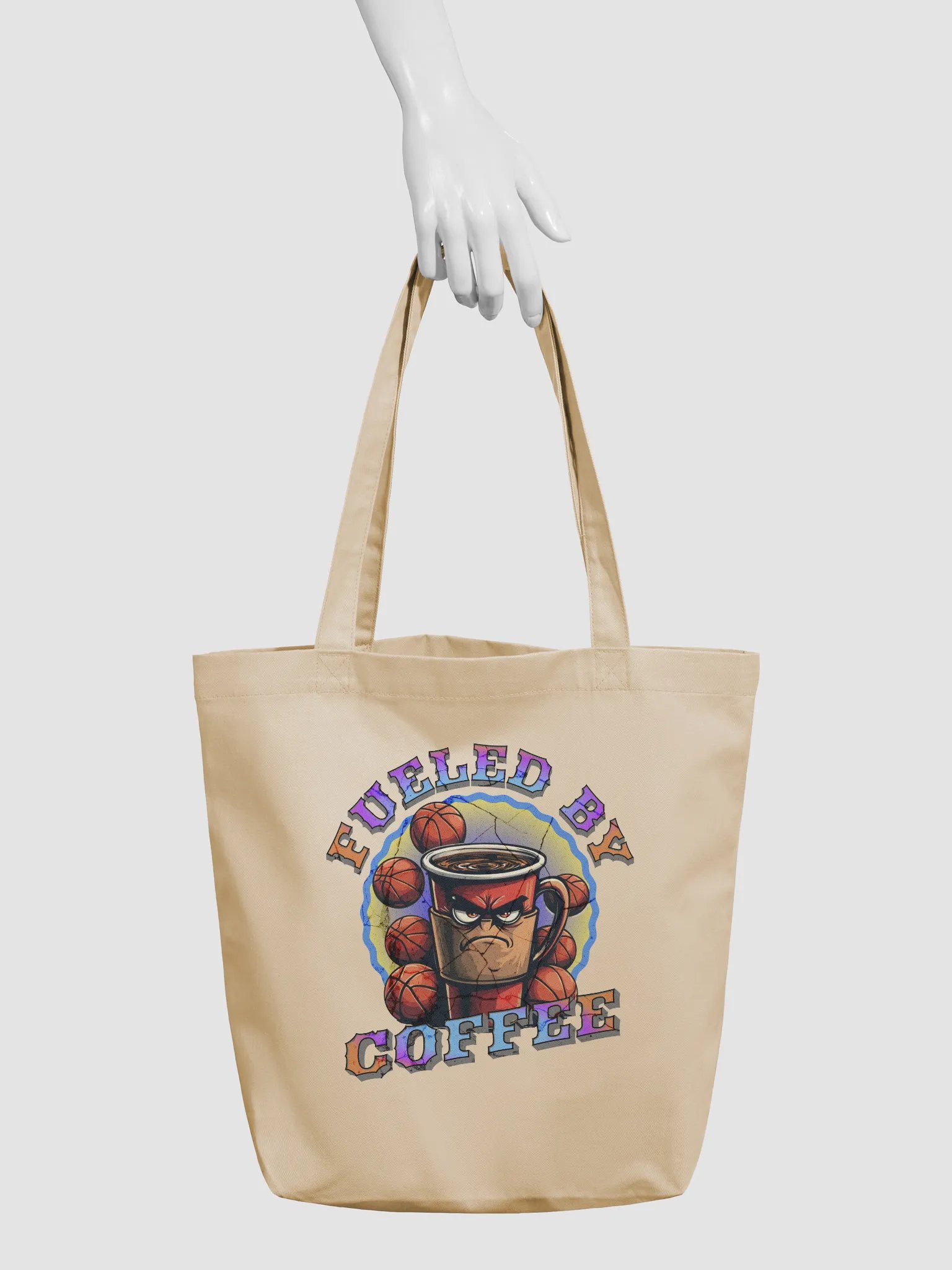 Fueled By Coffee Basketball Eco Tote Bag product image (6)