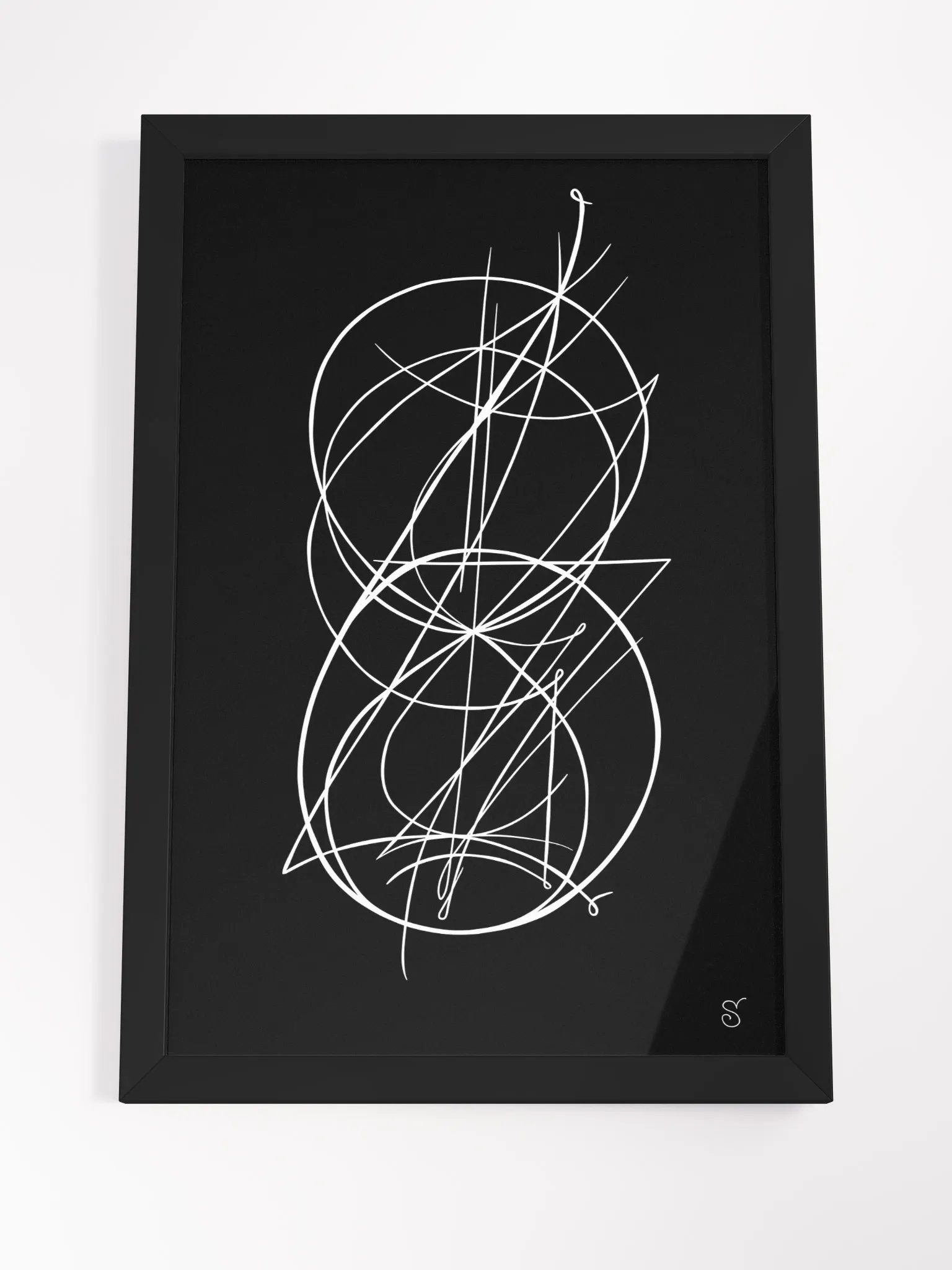 Intricate Intersection Framed Art Print - Abstract Image No. 9 product image (24)