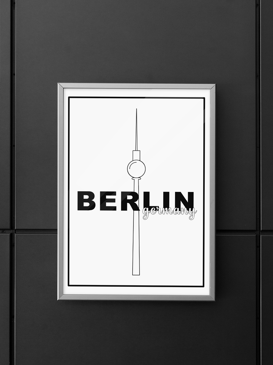 Berlin TV Tower Minimalist Poster, Iconic German Landmark Art, Black and White City Line Drawing, Urban Chic Wall Decor, Travel Gift product image (5)
