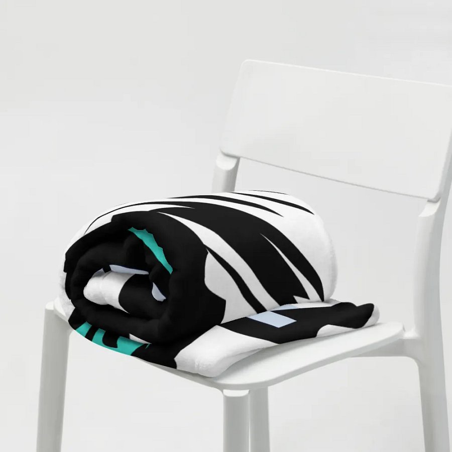 Aqua Shark Bite Throw Blanket product image (19)