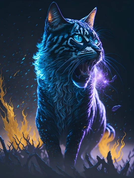 Mystical Cat Protector of the Mountains - full size picture product image (2)