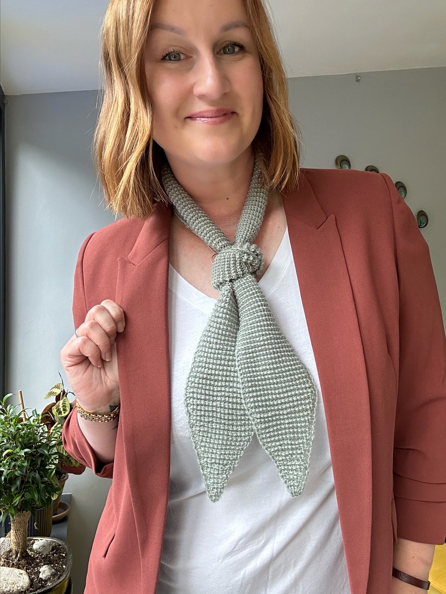 Easy Tunisian Crochet Skinny Scarf PDF Pattern product image (7)