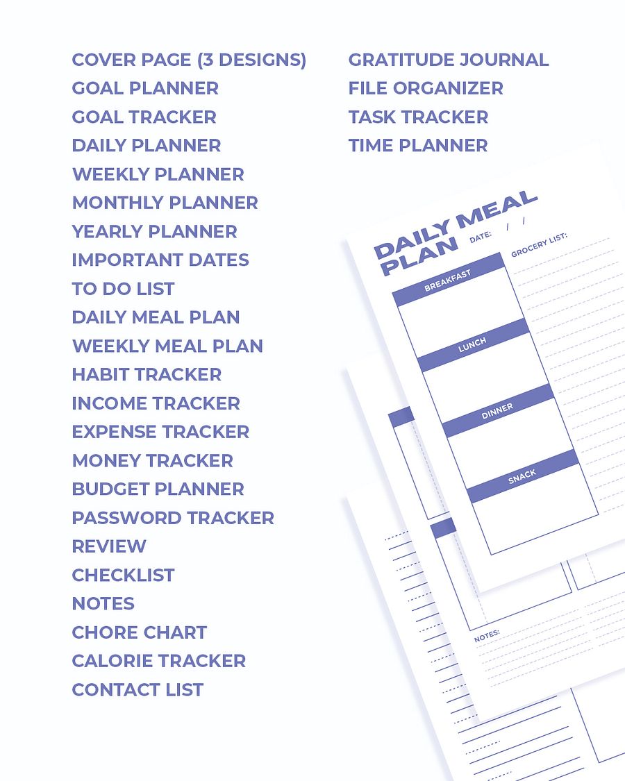 2024 40 Pages Undated Printable Ultimate Planner l Organizers - Instant Download product image (5)