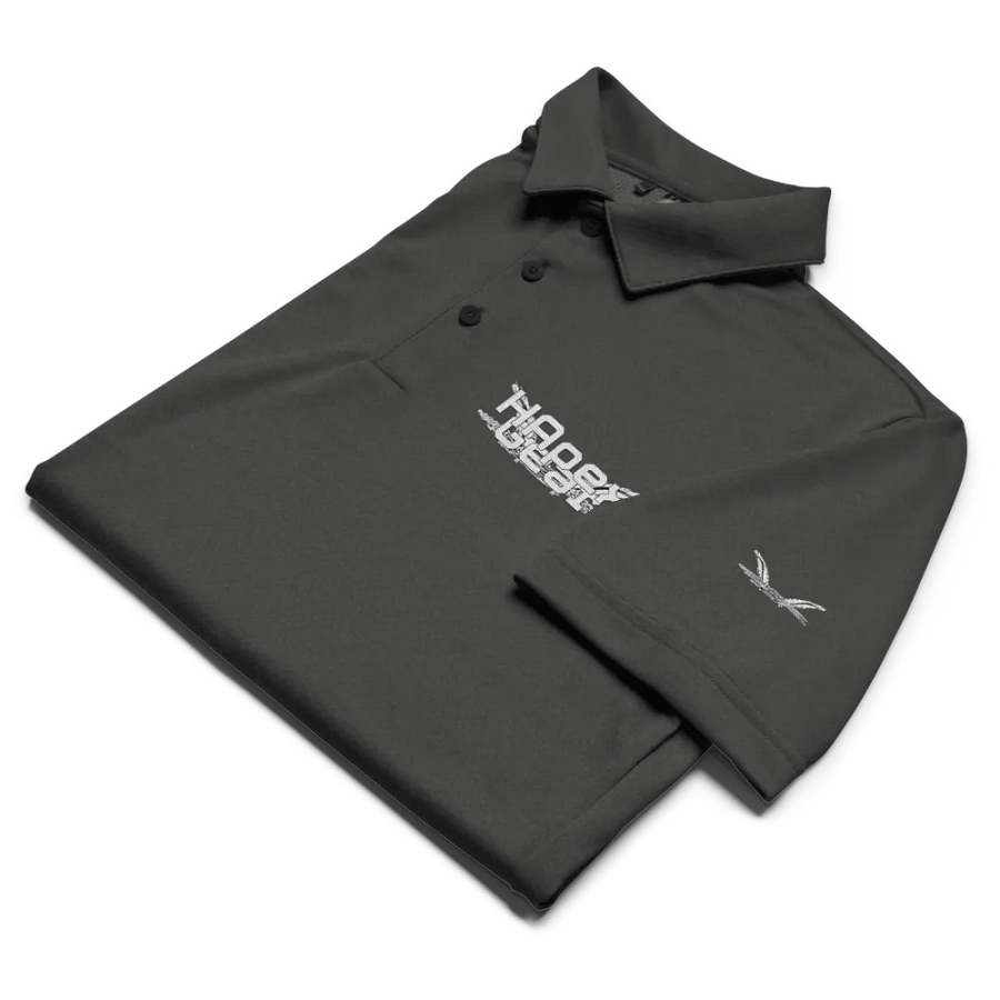 Space-Dyed Polo Shirt - Embroidered - White HApex Gear Black Logo product image (12)
