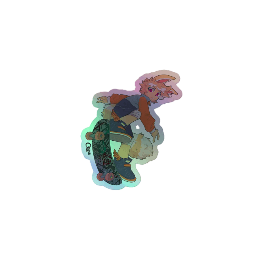 Skater Dude Holographic Sticker product image (1)