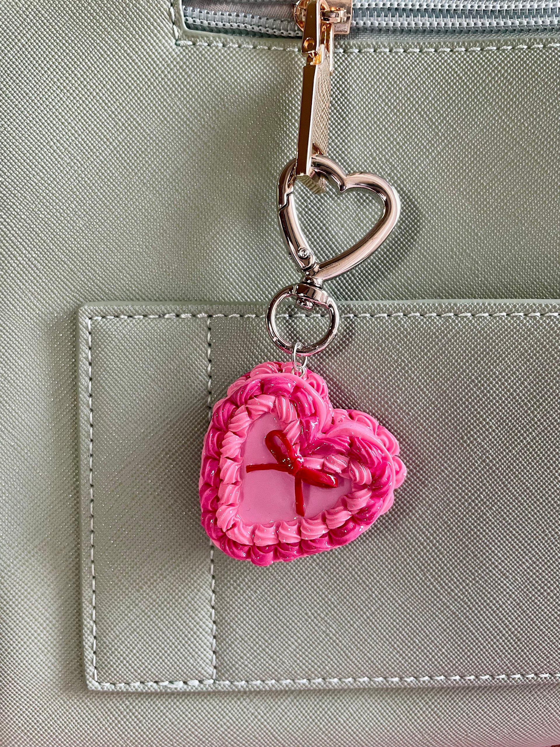 Rose Reverie - Coquette Heart Cake Keychain product image (3)