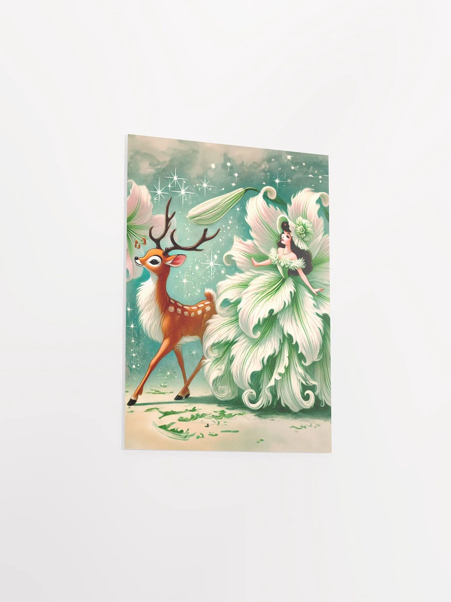 Green Flower Fairy with Deer Premium Matte Poster product image (22)