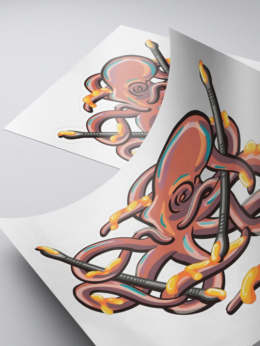 Dabbing Septopus Die Cut Sticker product image (2)