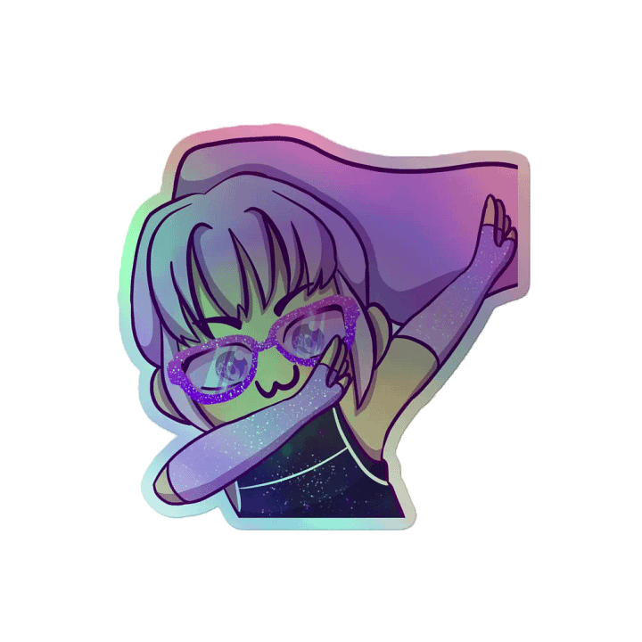Dab holographic sticker product image (2)