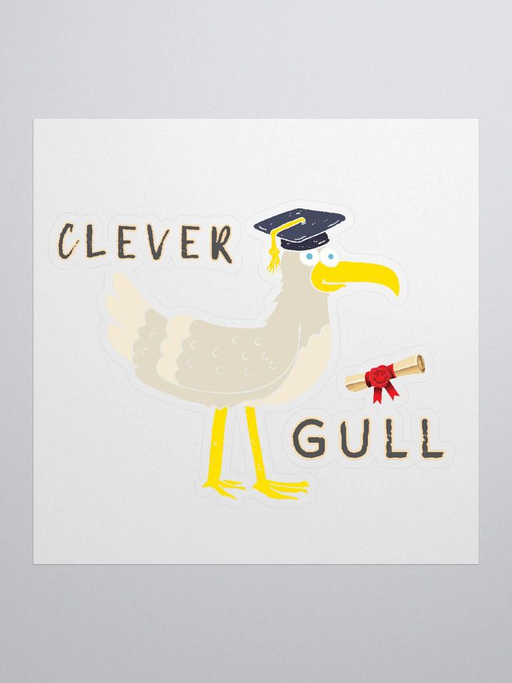 Clever Gull Graduation Sticker product image (1)