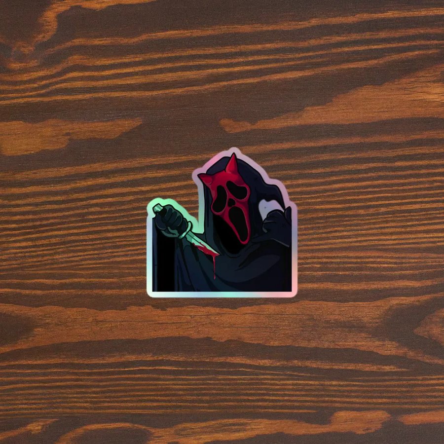 Menacing Masked Villain Holographic Sticker Sheet product image (5)