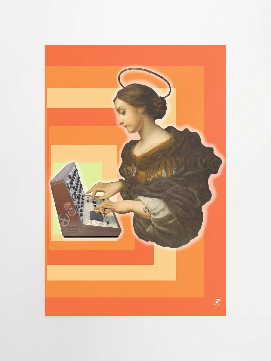 St Synthi Cecilia, The Putney (VCS 3) Synthi classic synth Tribute, Techno EDM Matte Paper Poster product image (11)