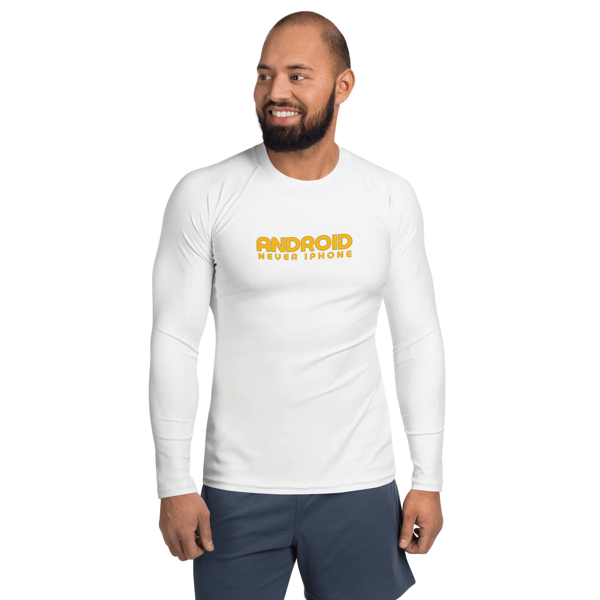 Android - Never iPhone Unisex Long Sleeve Dri-Fit Shirt product image (1)