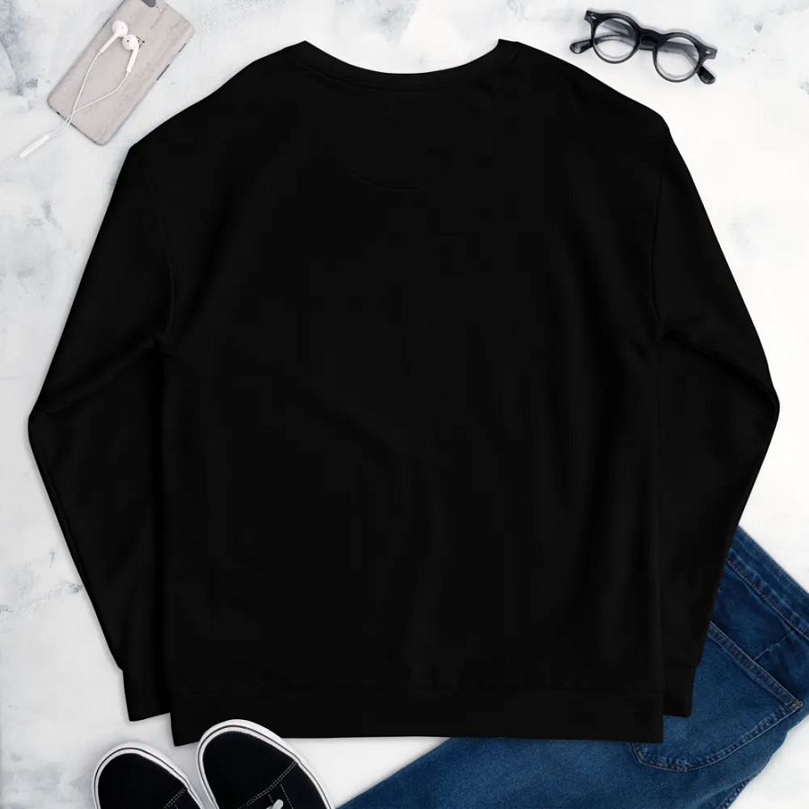 Black Large Print Crewneck Sweater product image (9)