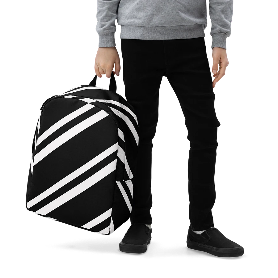 Striped Noir Minimalist Backpack product image (7)