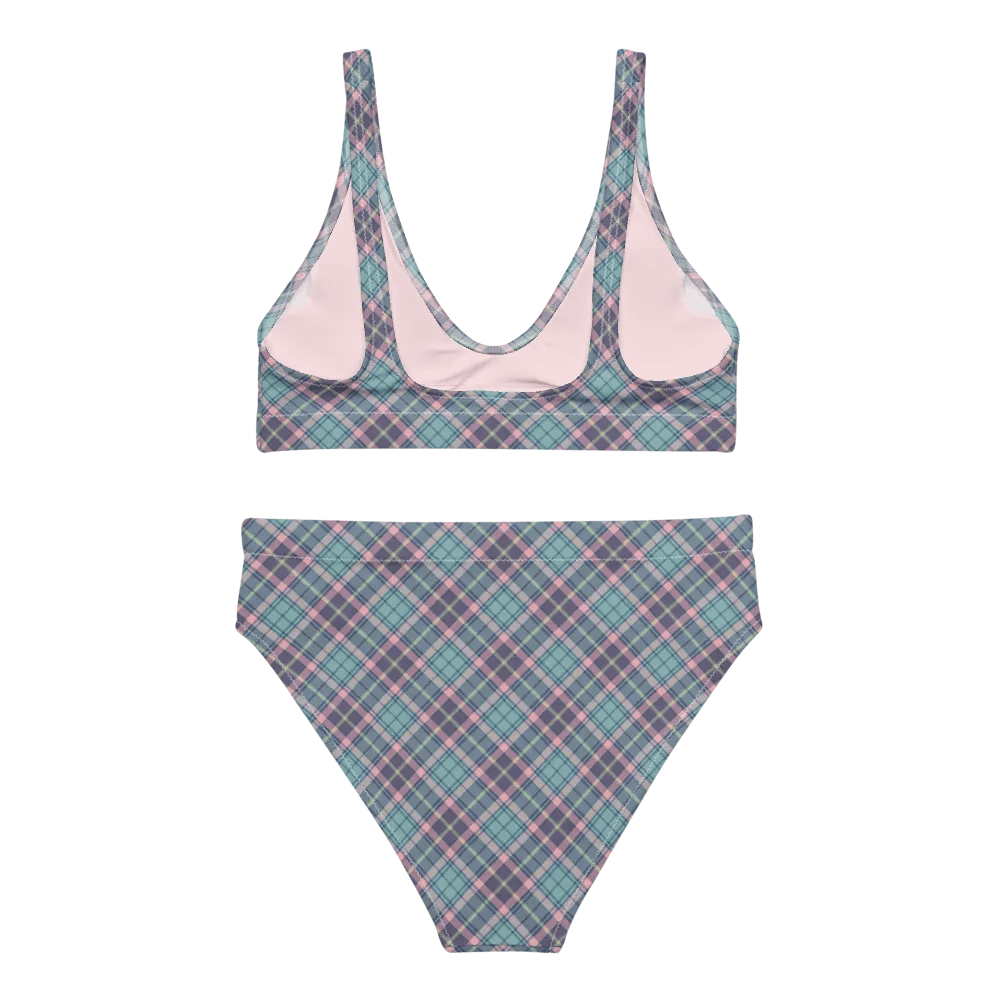 Light Green, Lavender, and Pink Plaid Bikini product image (4)