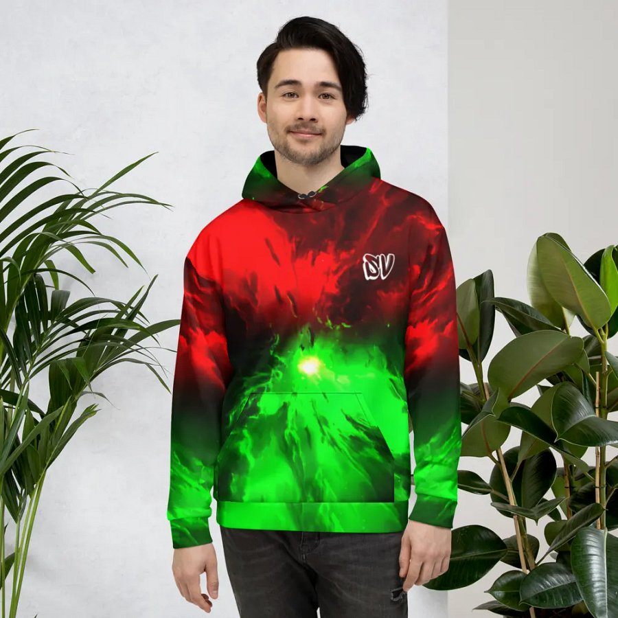 STRAIGHT VIBIN NEON COLOR FADE STYLE ICHIGO V ULQUIORRA HOODIE product image (4)