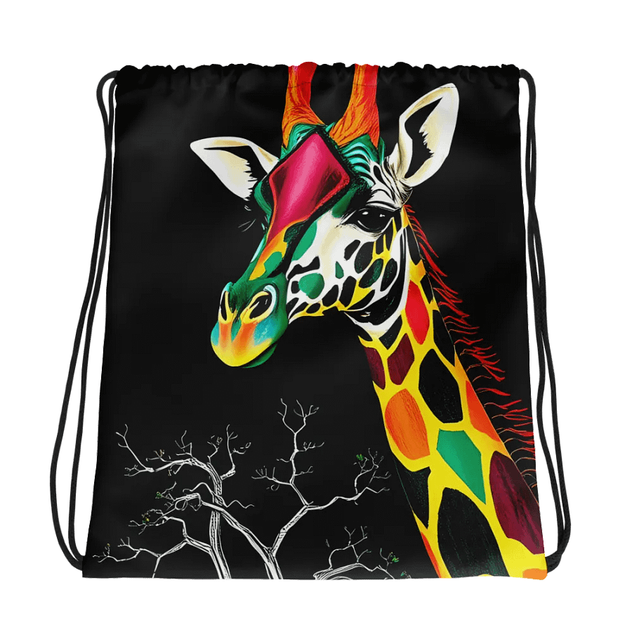 Vibrant Giraffe All-Over Drawstring Bag product image (1)