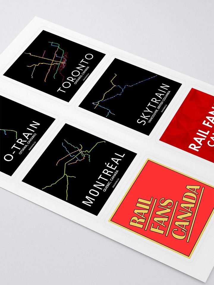 The Rail Fans Canada Map and Logo Stickers Collection product image (2)