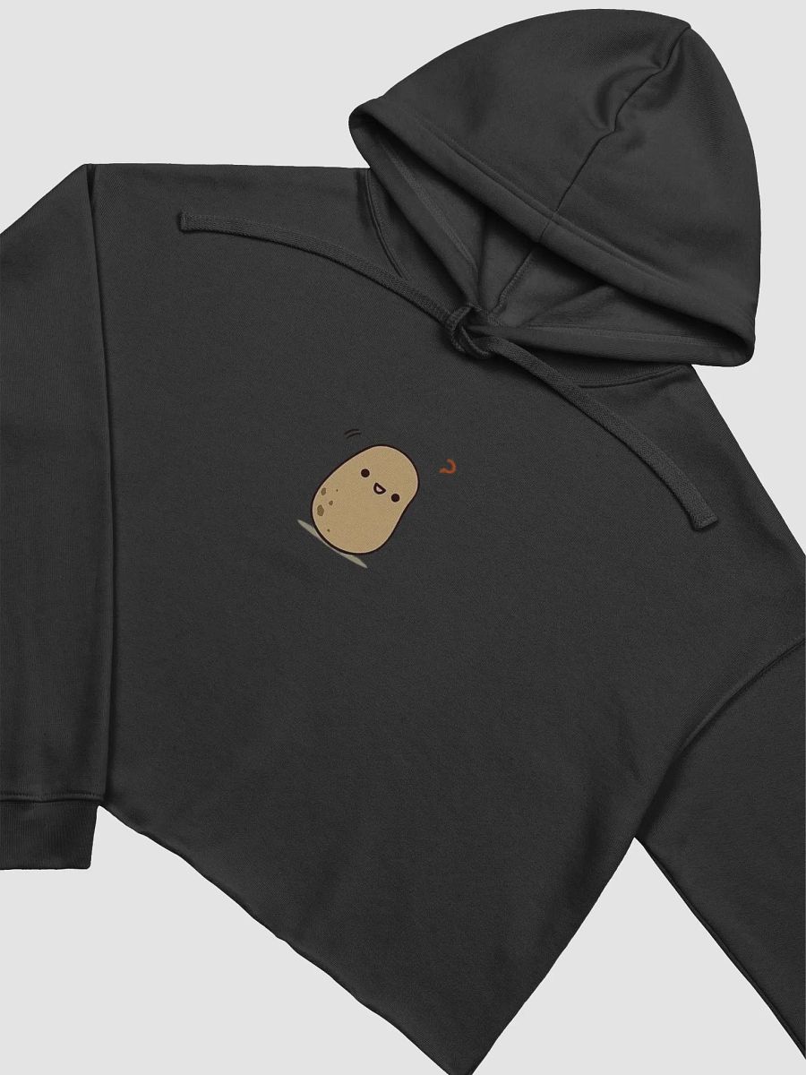 Cute Confusion Potato Cartoon Crop Hoodie product image (12)
