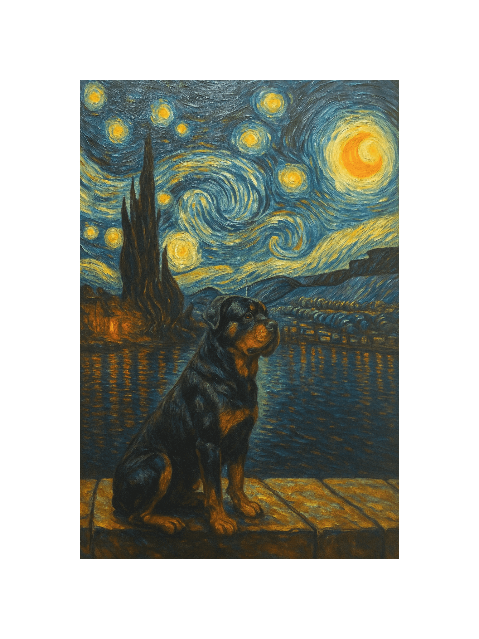 Starry Night Rottweiler Poster product image (10)