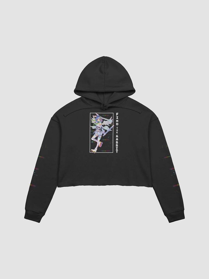 VTuber Digital Glitch Crop Hoodie + Printed Sleeve product image (2)