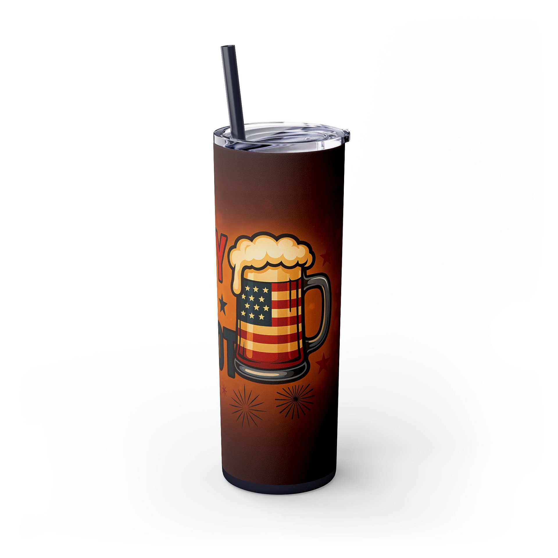 4th of July Tumbler Wrap - Party Like a Patriot 20oz Sublimation PNG | Independence Day Beer Mug Tumbler Design | Digital Download product image (6)
