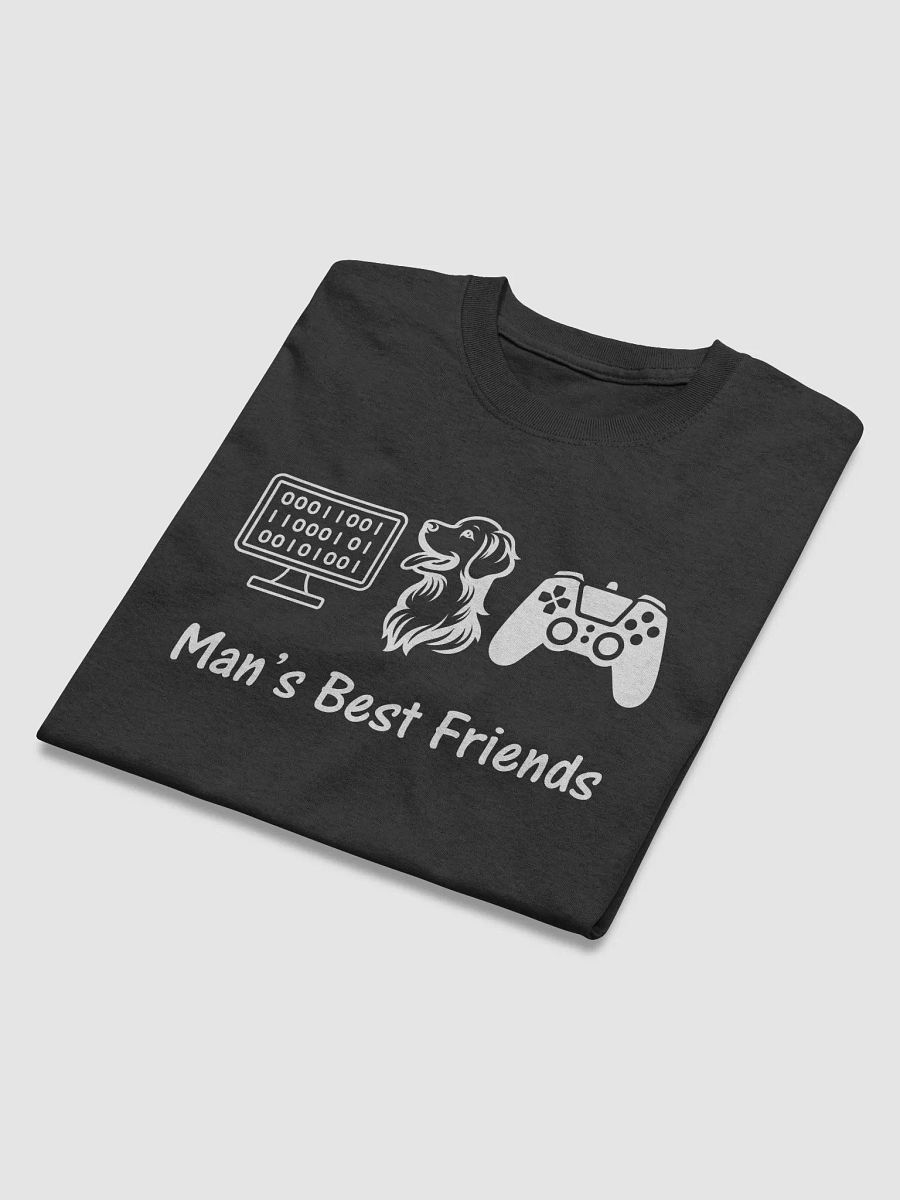 "Man's Best Friends" Funny T-Shirt for Coders, Gamers, and Dog Lovers product image (6)