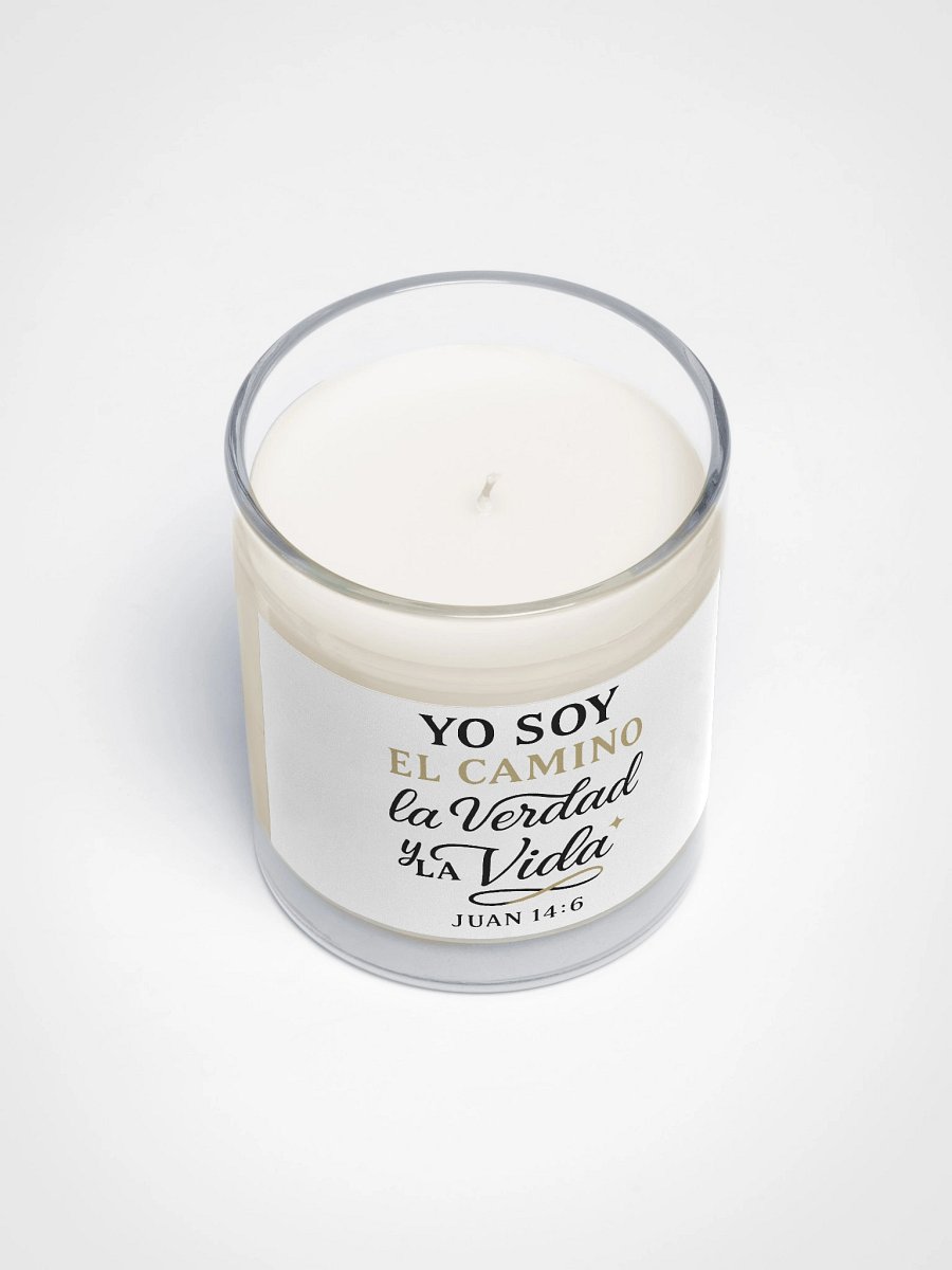 Faith-Inspired Candle – “Yo Soy el Camino, la Verdad y la Vida” – Spanish Bible Verse product image (3)