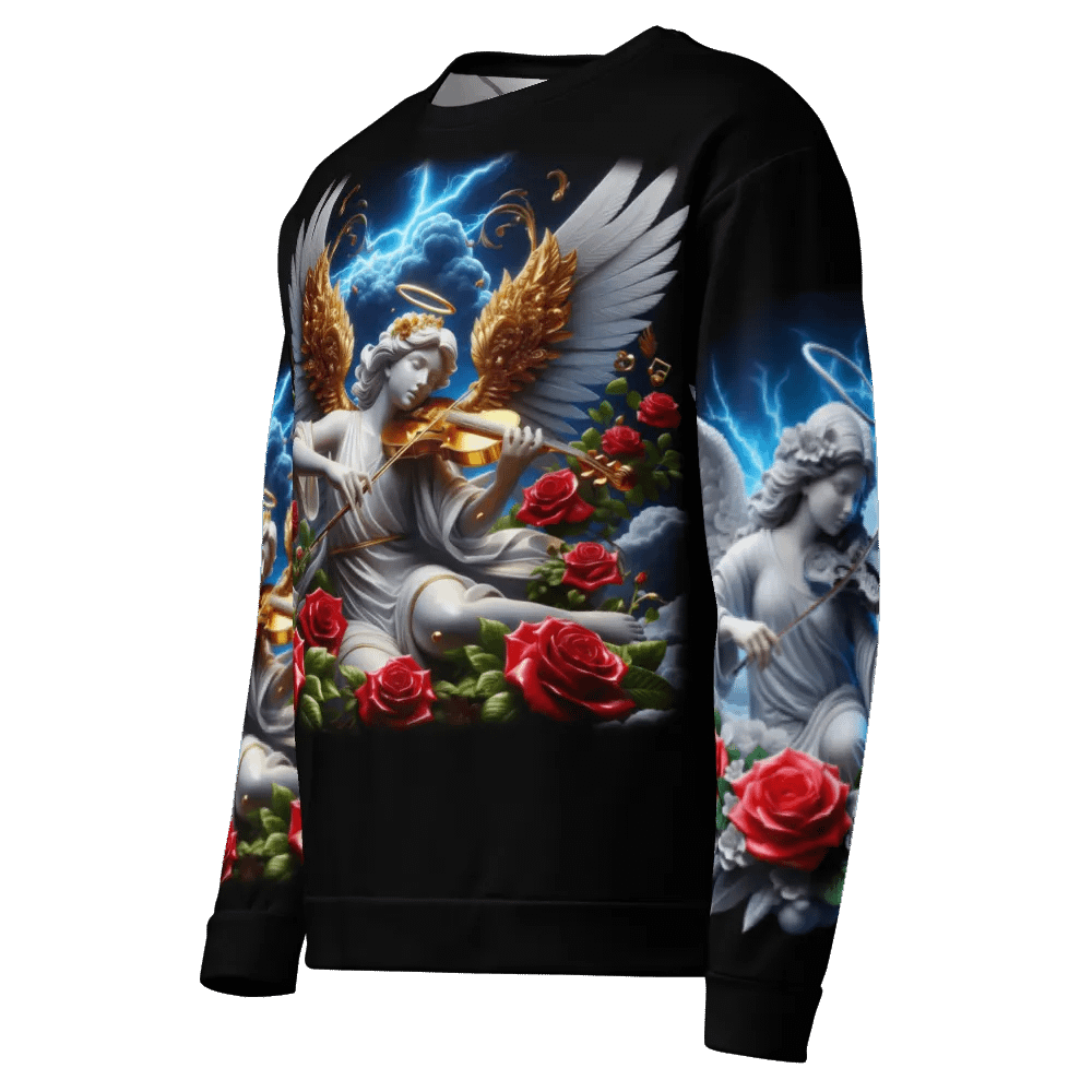 Angels making Music with a Violin - All-Over Unisex Sweatshirt #39 product image (4)
