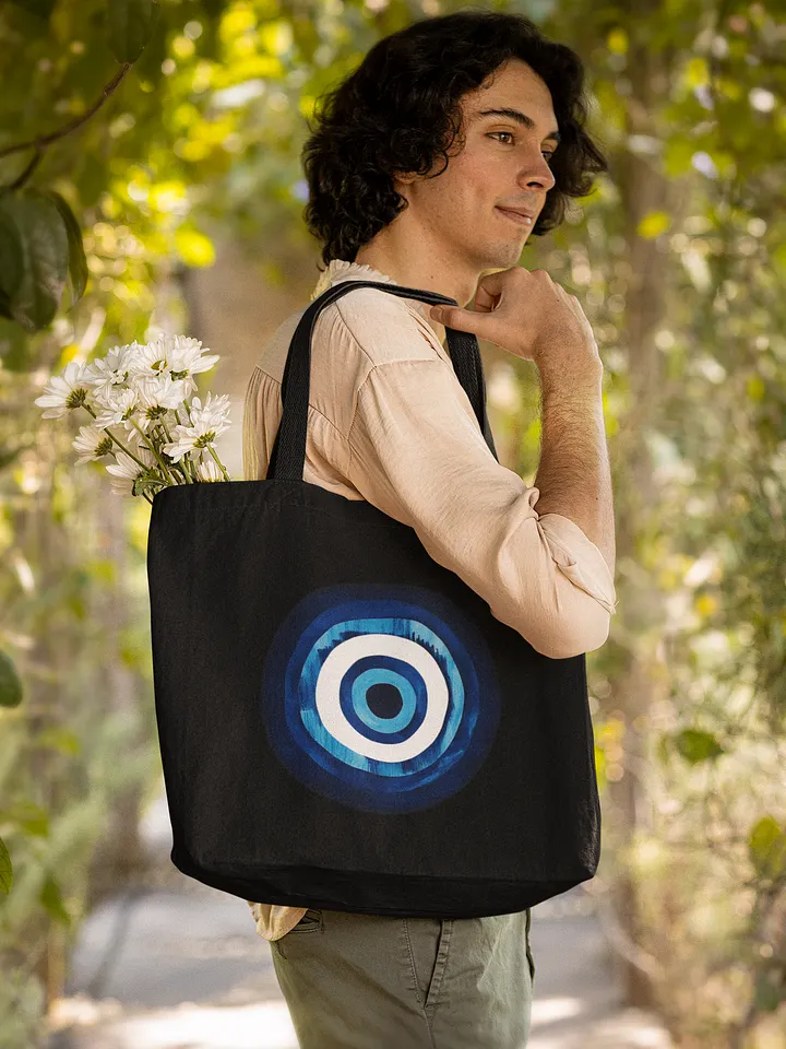 Blue Mati Organic Cotton Tote in Black – Protection & Style in One product image (1)