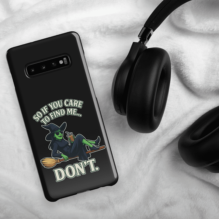 Wicked Samsung Case – Snap Fit Cover – Green Witch Coffee Break Aesthetic – Gift for Broadway Fans product image (47)