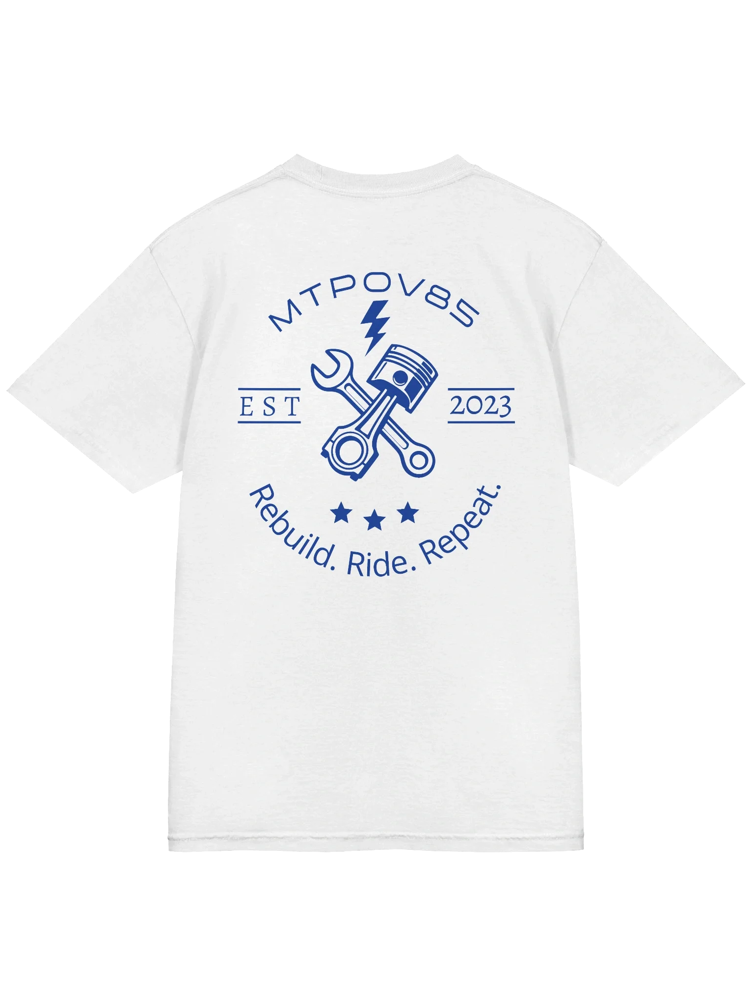 Rebuild. Ride. Repeat. Style 1, White T-Shirt product image (4)