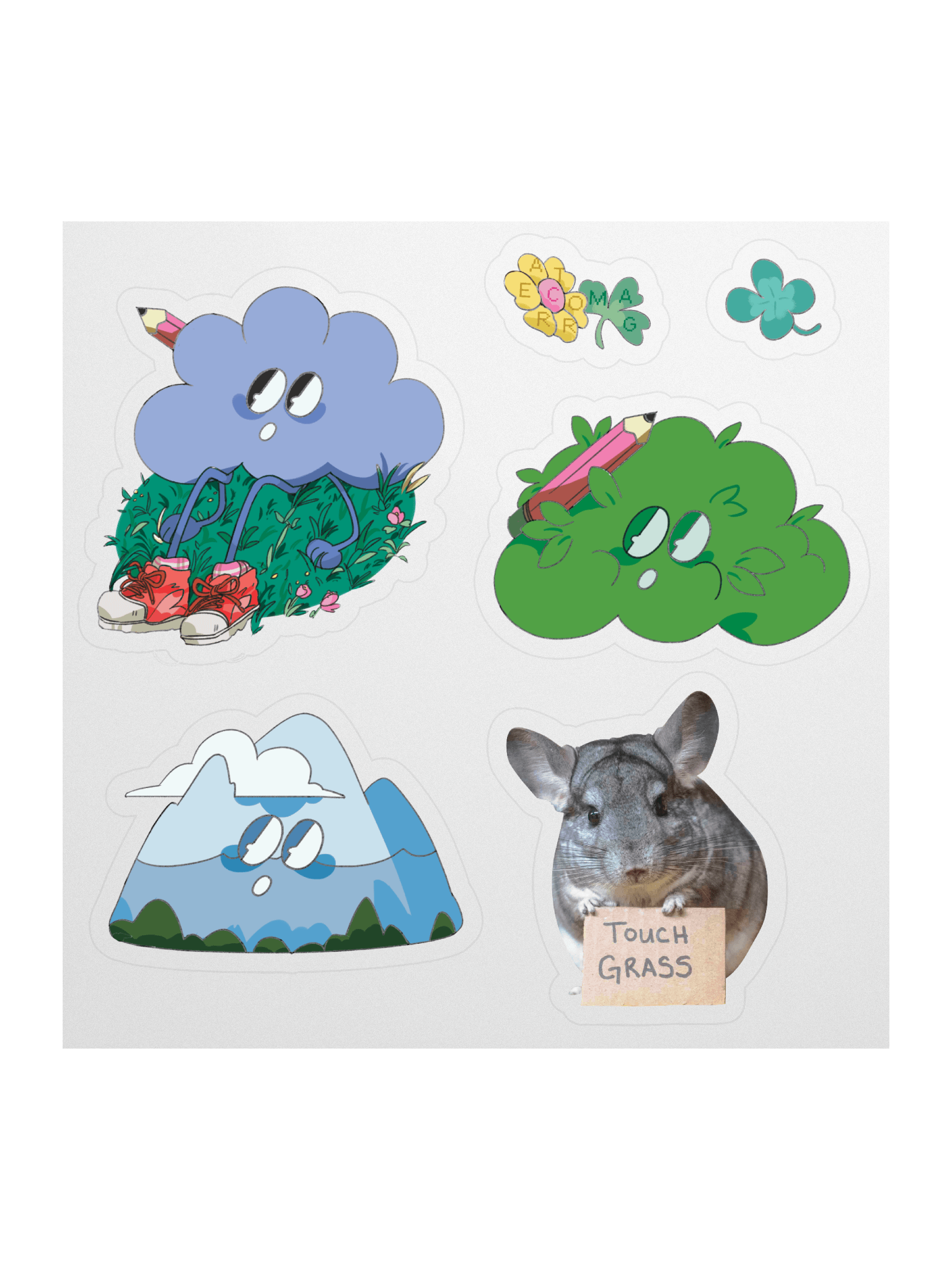 Touch Grass Sticker Sheet — Outdoors Ver. product image (1)